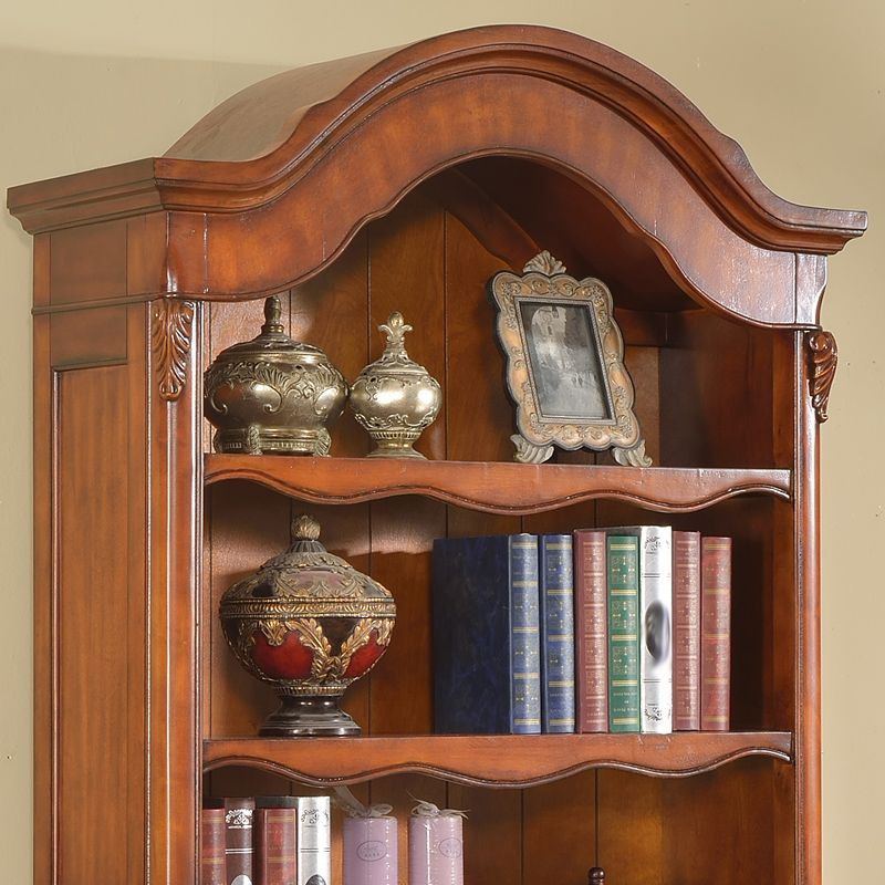 Contemporary Closed Back Bookshelf Vertical Solid Wood Bookcase for Office