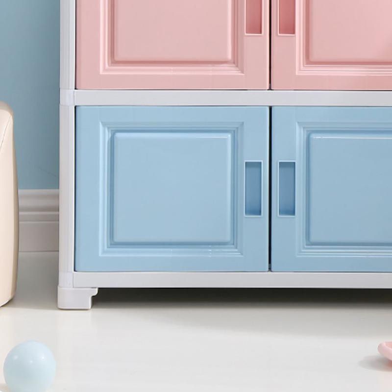 Contemporary Style Wardrobe Plastic Home Wardrobe Closet with Doors