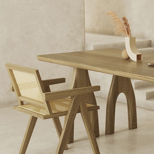 Ensemble de table à manger en bois massif moderne 1/3/4/7 avec chaises en bois ensemble pour la cuisine