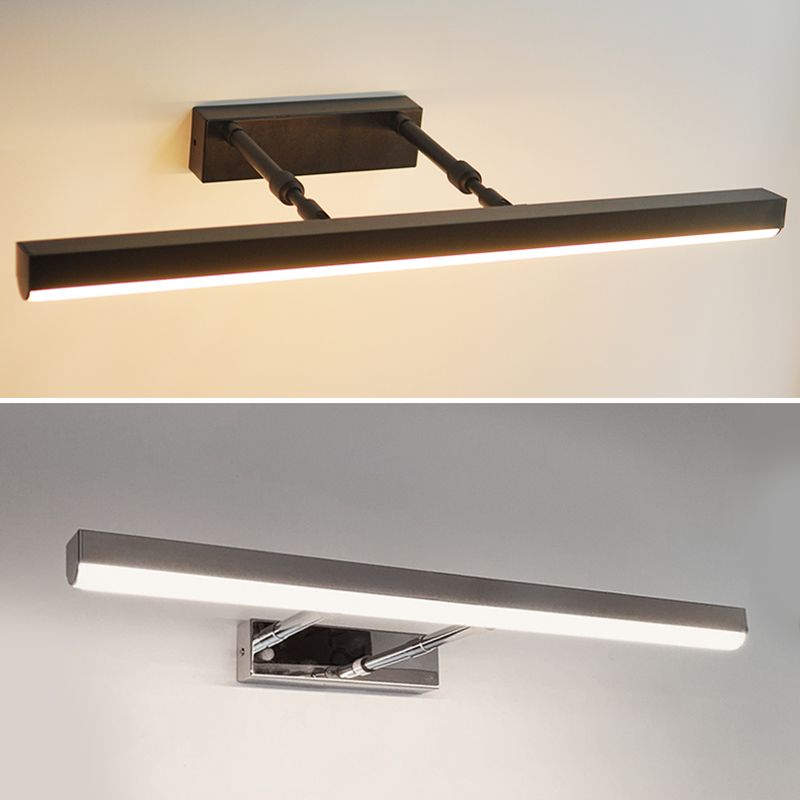 Moderno stile minimalista aerodinamico aerodinamico aerodinamico illuminazione con applique in alluminio per bagno per bagno