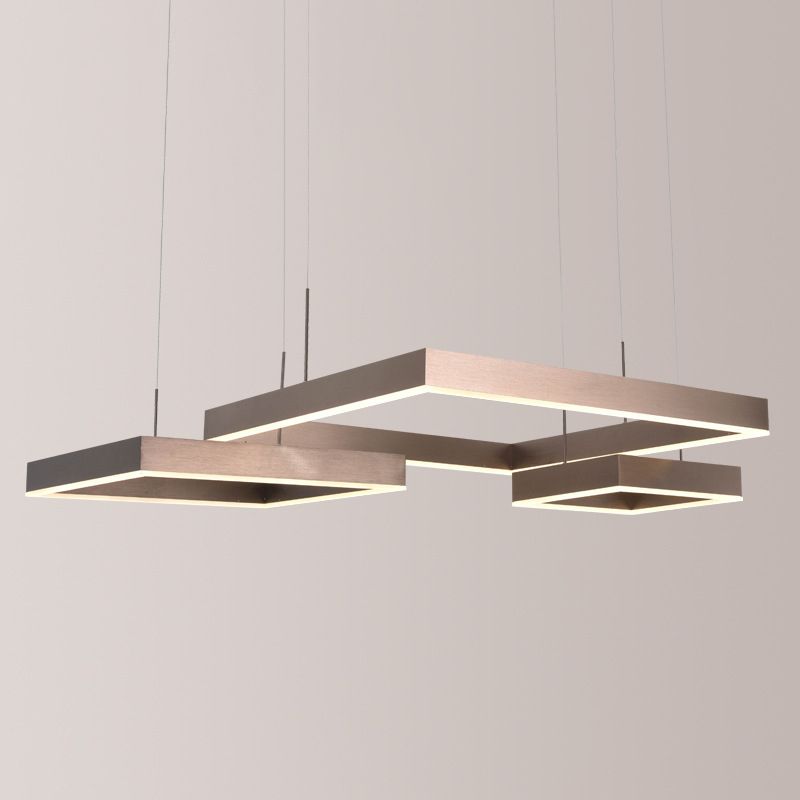 Luce a sospensione acrilica quadrata Light Light Modern Light LEDELIER Apparecchi di illuminazione il lampadario