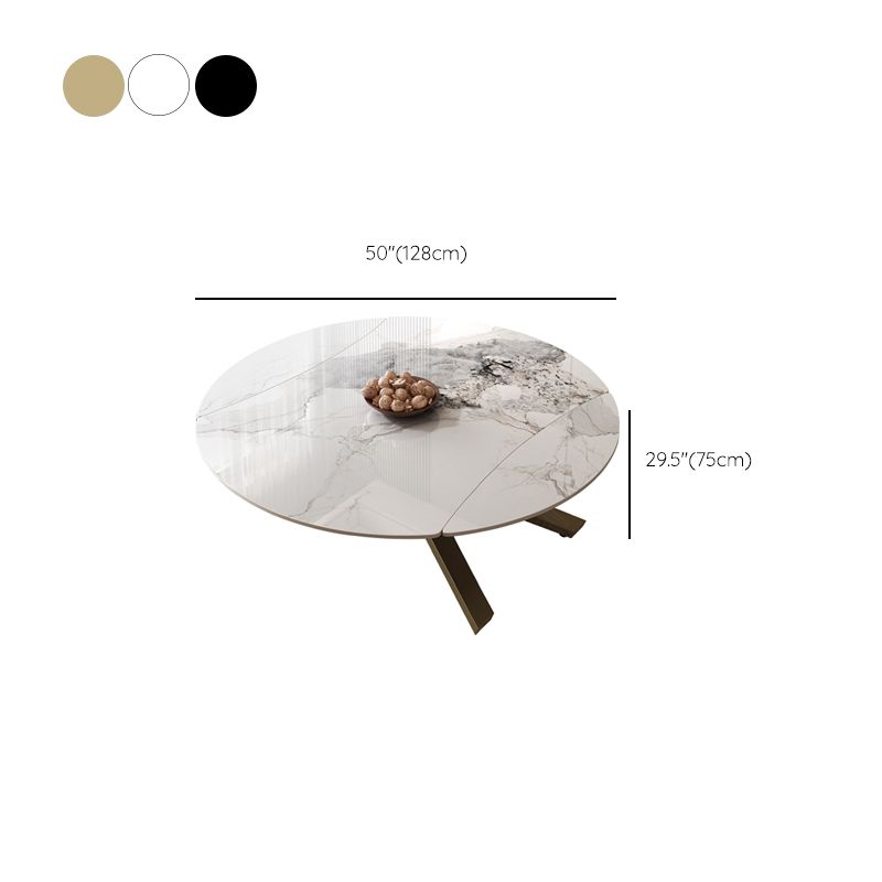 Glam 4 Legs Cocktail Table Single Stone Coffee Cocktail Table