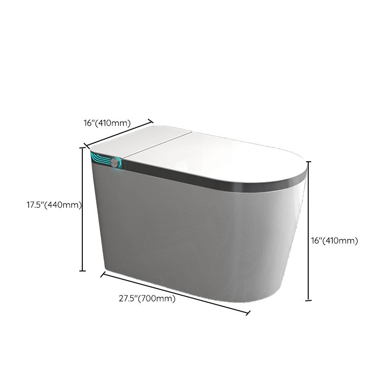 Contemporary Siphon Jet Flush Toilet 1-Piece Toilet Bowl for Bathroom