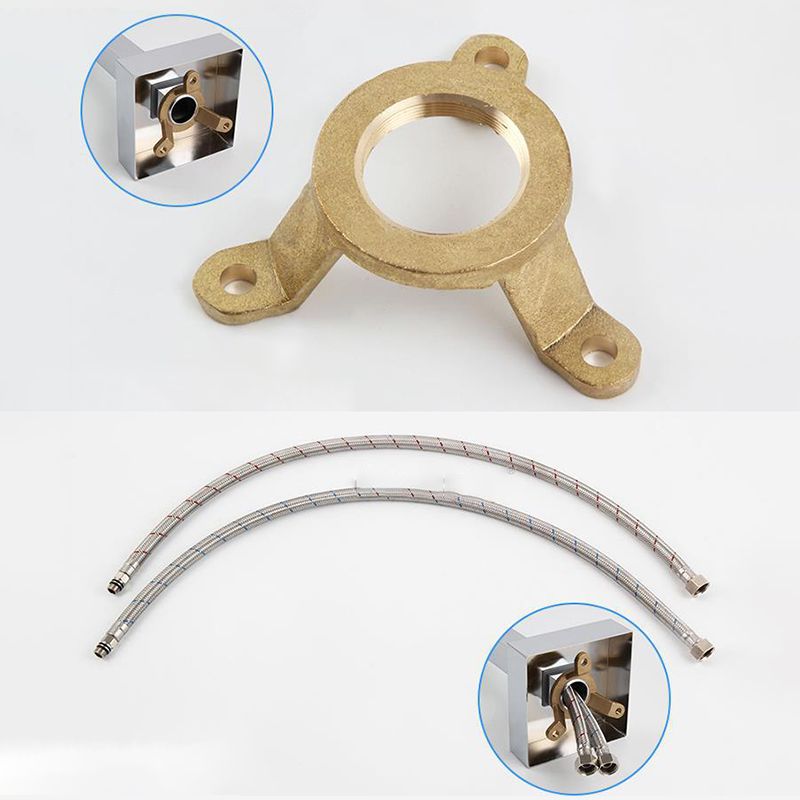 Freestanding Bathtub Faucet Floor Mounted One Lever Handle with Hose