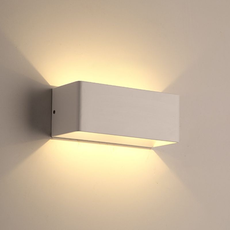 Mata rectangular de pared simple macarons estilo metal 1 apliques de luz