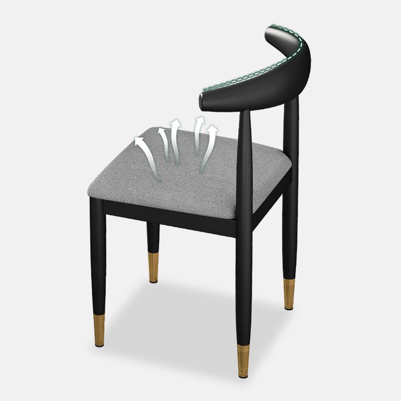 Modern Style Kitchen Rectangle Shape Dining Set Sintered Stone Standard Dining Set in Black