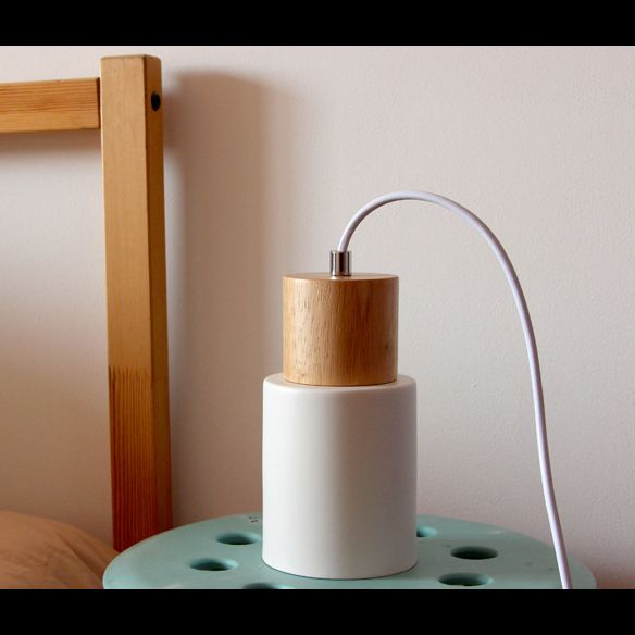 Cylindrical Mini Pendant Light Fixture Nordic Metal Single Hallway Hanging Light