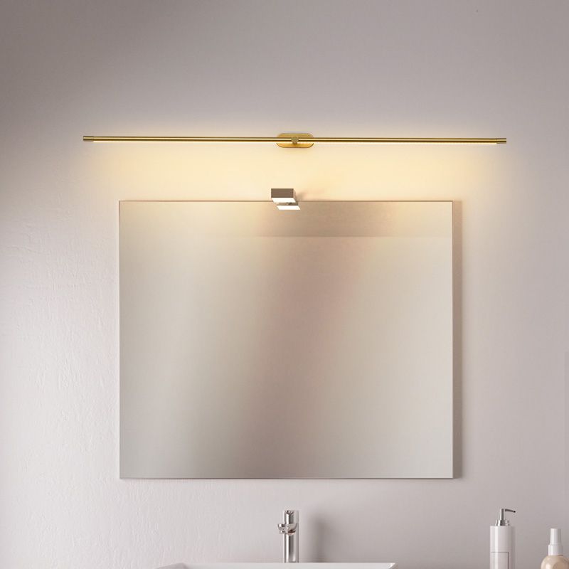 Simplicité Mirror de vanité allongée lumineuses luminaires muraux acryliques pour salle de bain