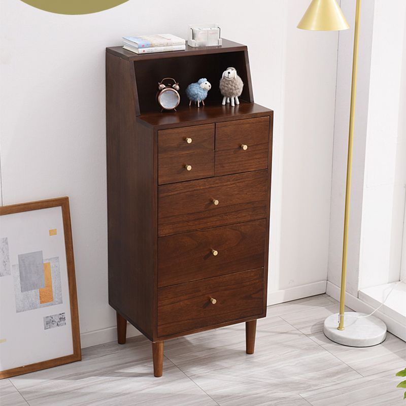 15.74" Wide Accent Chest with Straight Legs Contemporary Chest with 6 Drawers