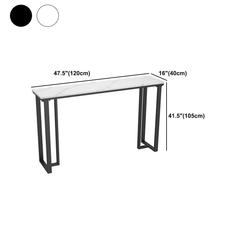 Rectangle Industrial Style Bar Table 42-inch Height Iron Pedestal Bistro Table