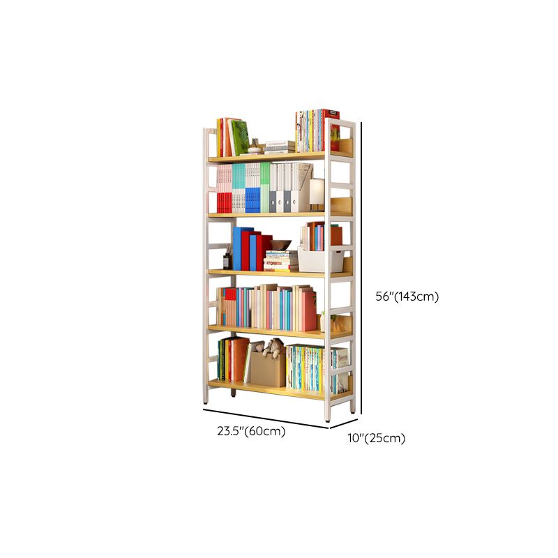 Standard Bookshelf Engineered Wood Scandinavian Open Back with Shelves
