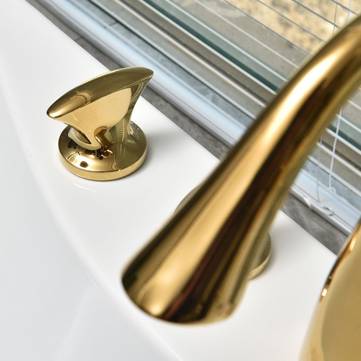 White Oval Bath Freestanding Acrylic Soaking Handles Included  Modern Bathtub