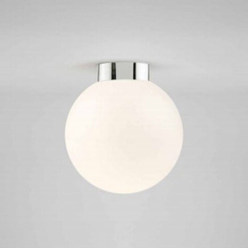 Circle Shape Flush Mount Modern Metal Ceiling Light with Glass Shade for Living Room