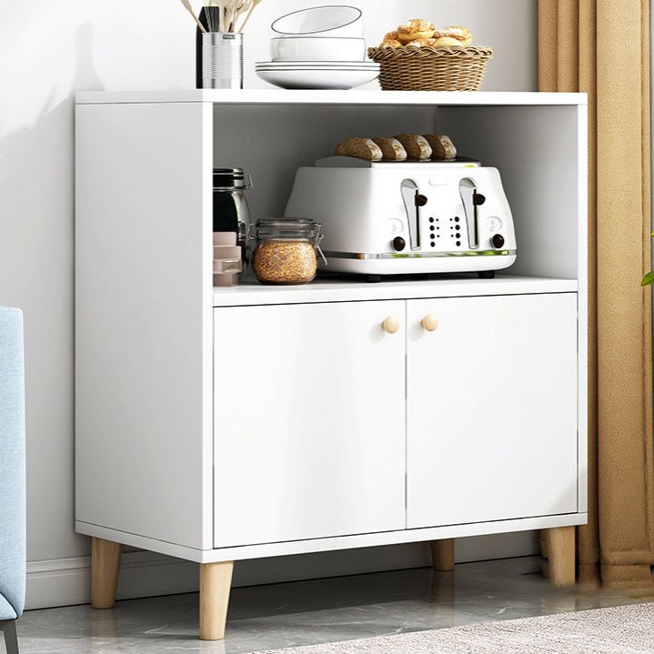 Modern Cabinets Buffet Table Engineered Wood Open Storage Sideboard Cabinet