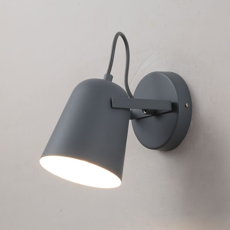 1 Light Wall Sconce Lamp Macaron Modern Metal Wall Mount Light Fixture for Boy Girl Bedroom