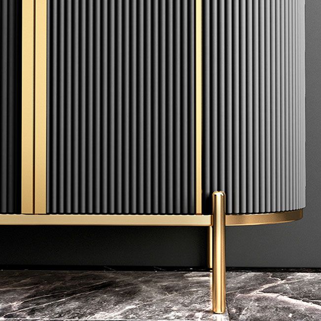 Engineered Wood Buffet Stand with Cabinets Glam Buffet Sideboard