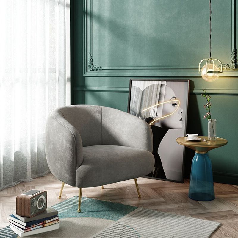 Contemporary 30"W x 30"D x 30"H Fixed Back Sloped Arms Barrel Chair