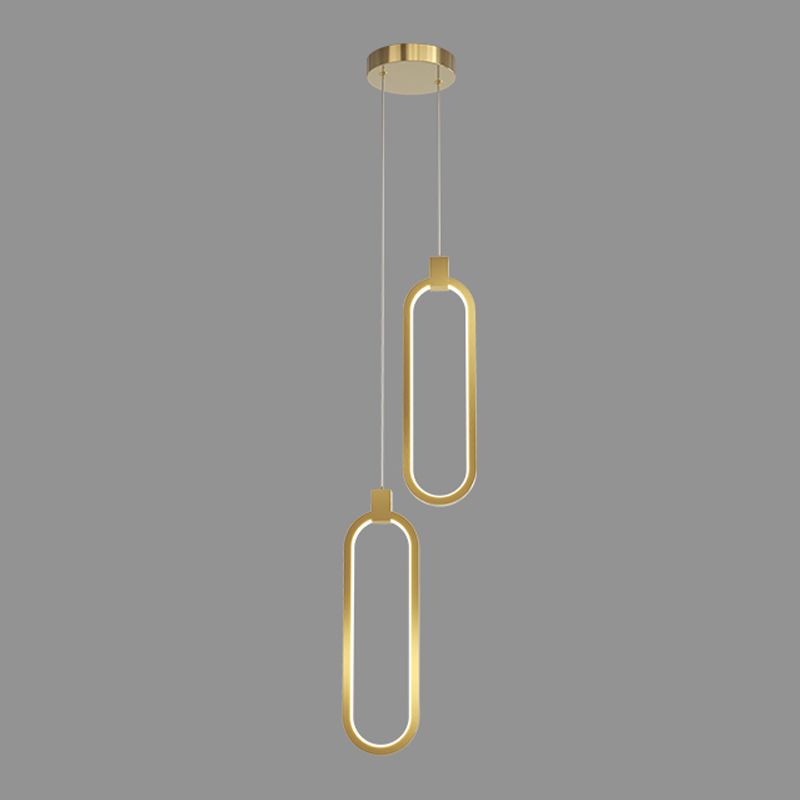 Gouden LED hangende lamp Geometrische minimalistische stijl kristalhangende hanglamp