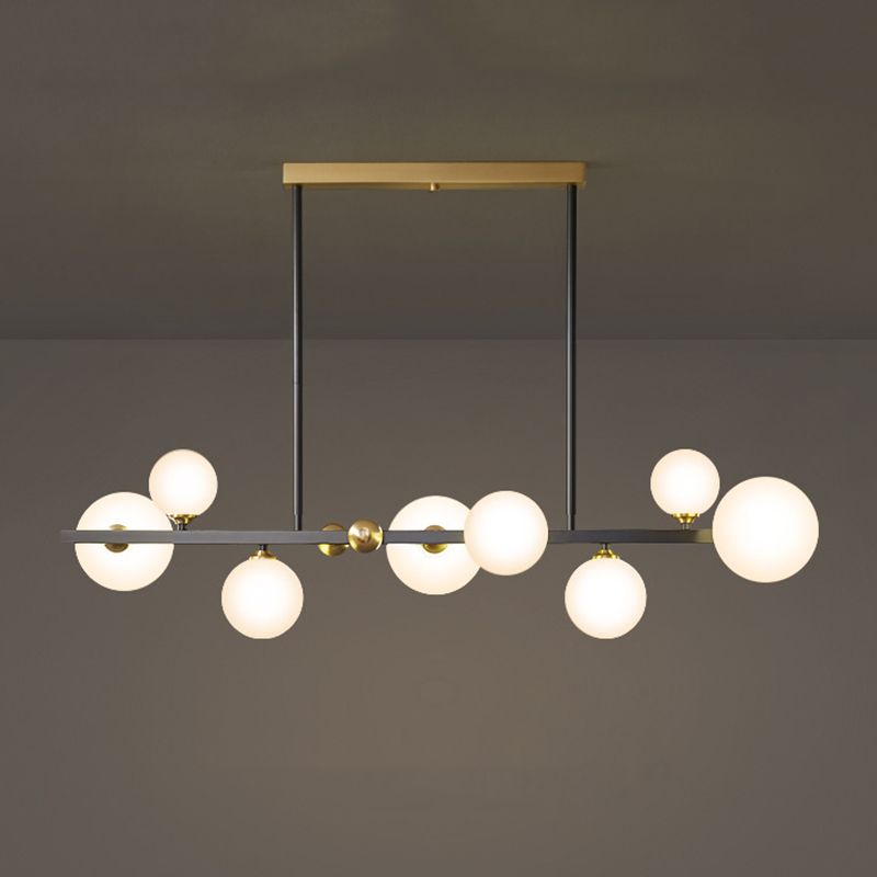 Luce a 8 luci di vetro isola in stile moderno in stile creativo a sospensione a sospensione per sala da pranzo