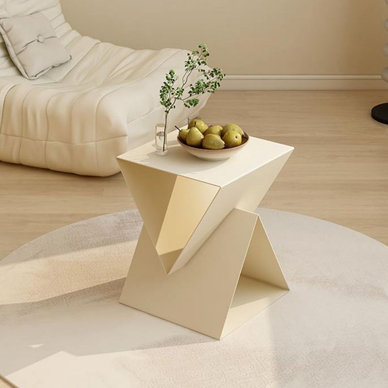Modern 19.68" Tall End Table Metal Square Abstract Side Table