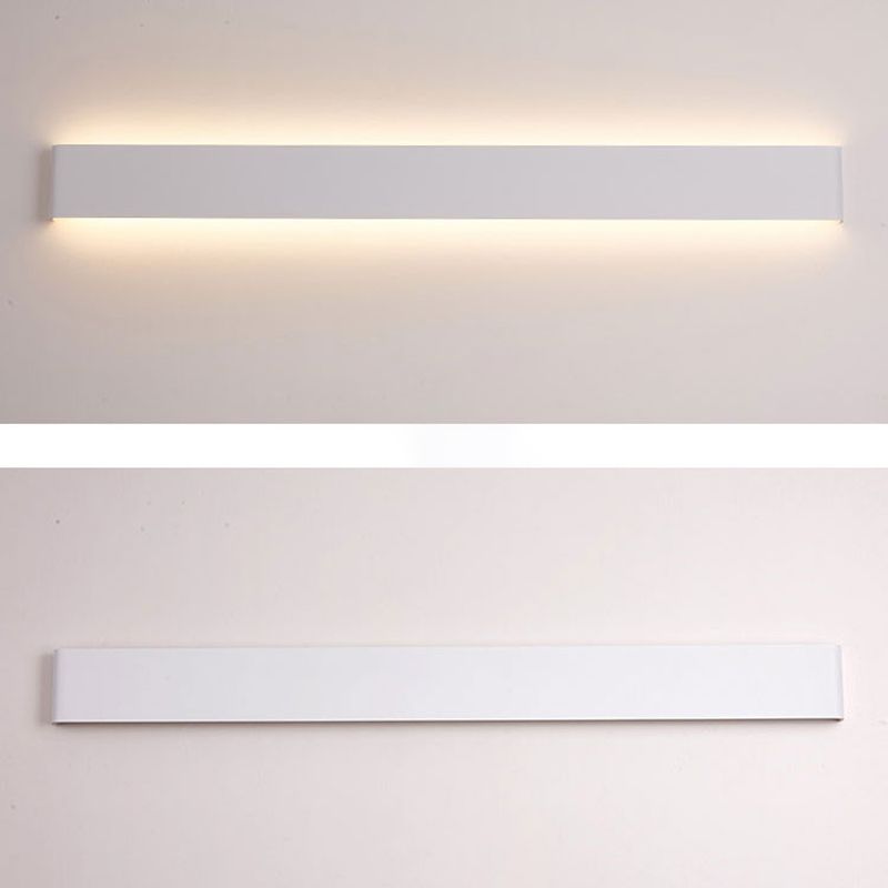 Modern Minimalist Style Rectangular Up and Down LED Wall Sconce Metal Wall Mounted Light Fixture for Bedroom