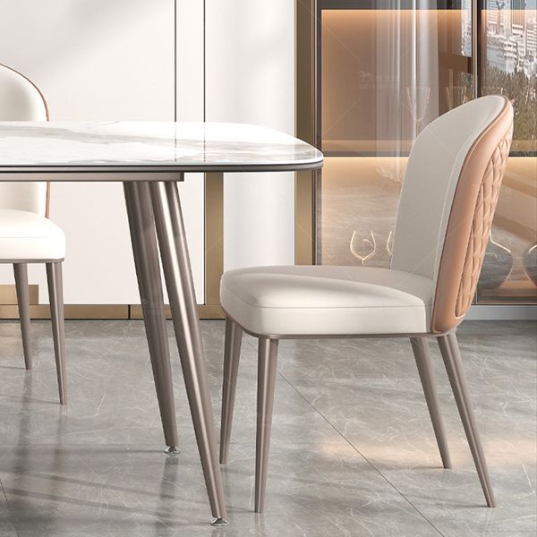 Luxusstil Home Sintered Stone Esstisch 4 Beine Basis Rechtecktisch