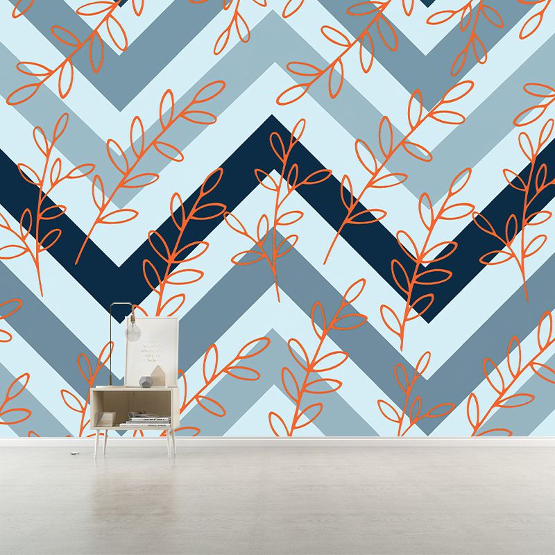 Mildew Resistant Mural Wallpaper Tropical Plants Living Room Wall Mural