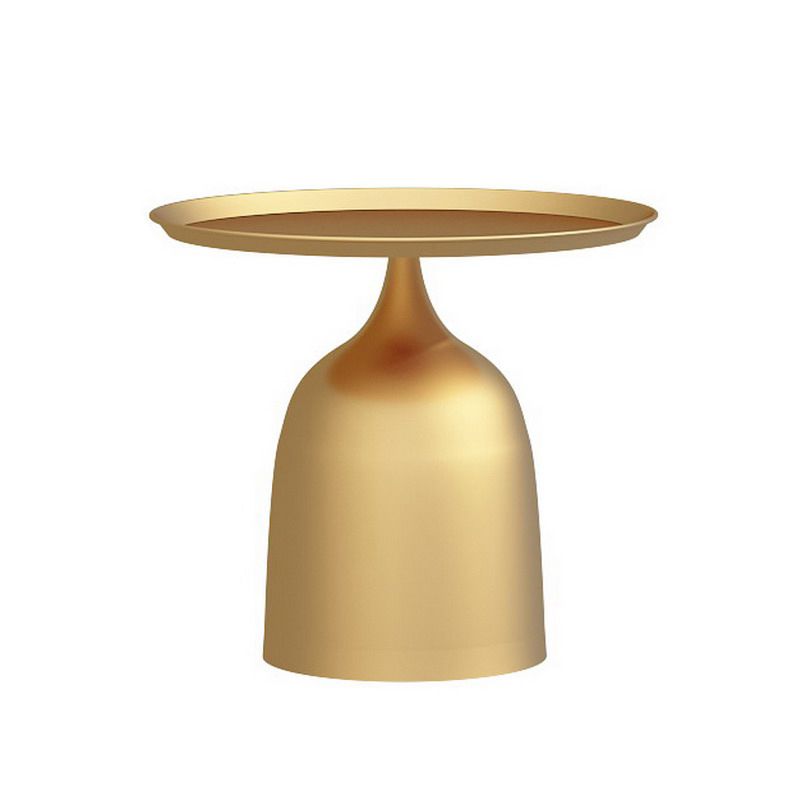 11.8" inch Wide Mid-Century Sofa Side Accent Table Metal Pedestal End Table