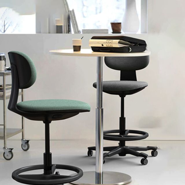 Modern Adjustable Backrest Counter Stool Iron Cashier Bar Stool with Cushion and Pedal