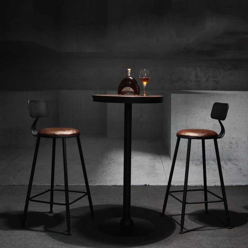 Industrial 1/2/3/4/5 Pieces Solid Wood Bar Table Set Fixed Counter Set for Home Use