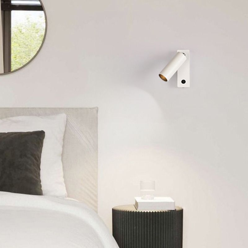 Metal Cylinder Wall Lighting Fixture Minimalist Style LED Wall Mount Light Fixture