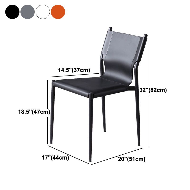 Leather Dining Side Chairs Modern Indoor-Outdoor Chair for Home