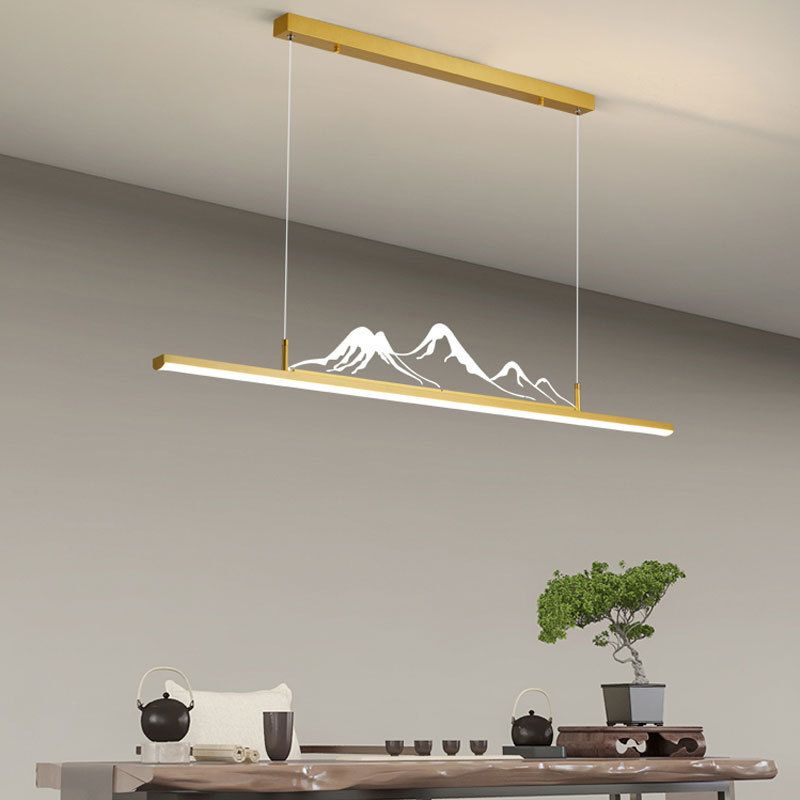 Accesorios de iluminación lineal modernos de aluminio Luz de la isla de la isla Luz