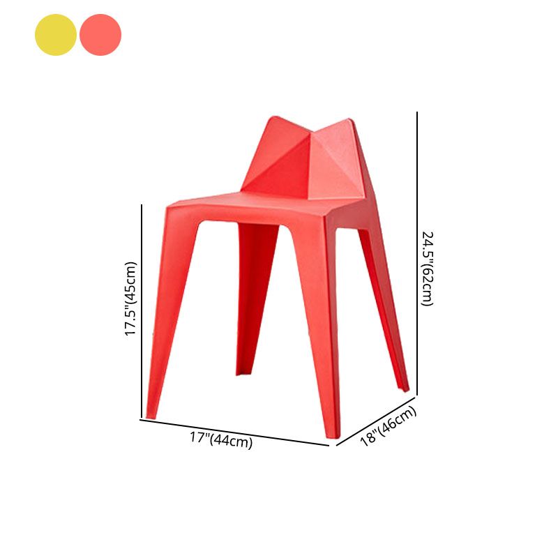 Sillas de plástico modernas para interiores y exteriores, sillas de comedor con respaldo sólido