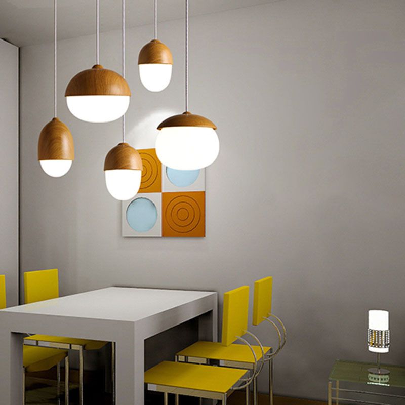 1 leichte hängende Lichter moderne einfache Wasserglasdecke für das Restaurant