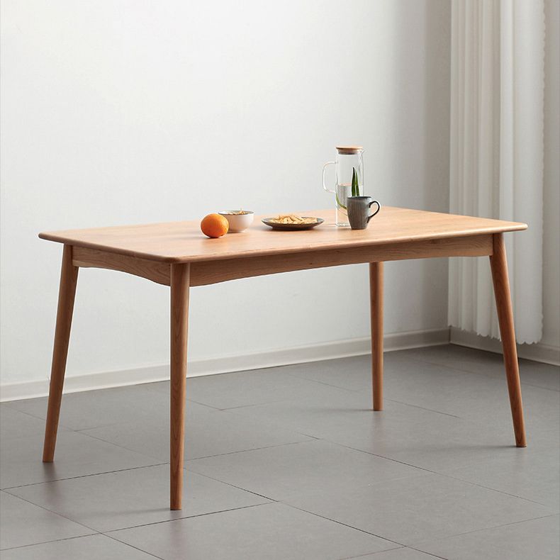 Modern Wood Rectangle Dining Set Standard Height Home Use Dining Room Furniture Set