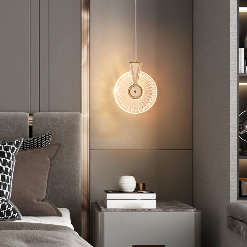 LED Hanging Light Fixture Modern Simple Style Living Room Pendant Light