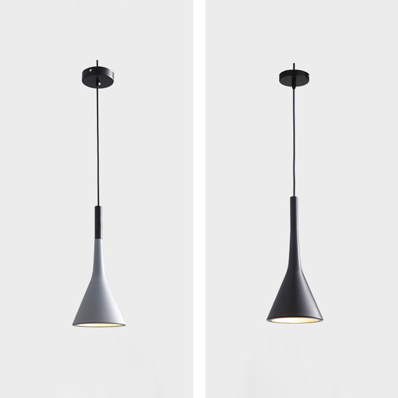 Pendante intérieure minimaliste, Éclairage pendentif en métal nordique à 1 lumière pour chambre à coucher