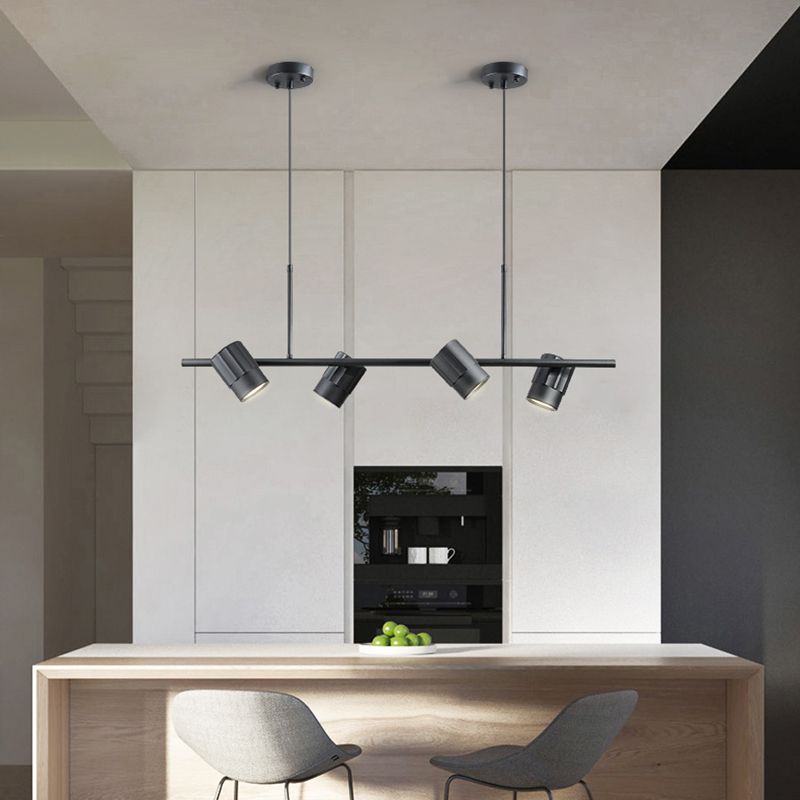 4 leichte Kücheninsel Anhänger Linear Kronleuchter zeitgenössischer Inselbeleuchtung