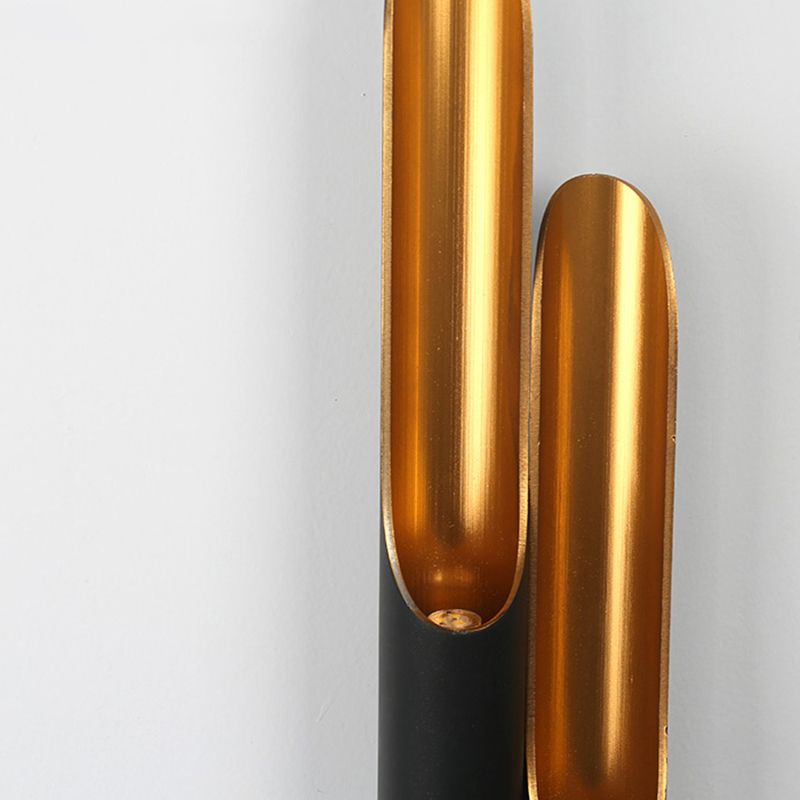 Tube Metal Wall Lamp Light Minimalist-Style Black Wall Mounted Light Fixture