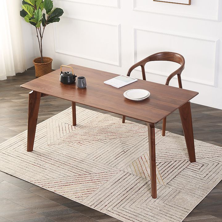 Contemporary Tea Room Wood Arm Chair Walnut and Natural Open Dining Chair