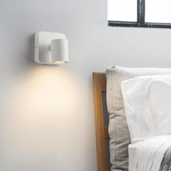 Metal Cylinder Wall Mount Lamp Simple 1 Light Wall Mounted Light Fixture for Bedroom