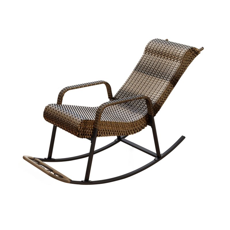 Rattan Outdoor Rocking Chair Contemporary Spindle Rocker Chair