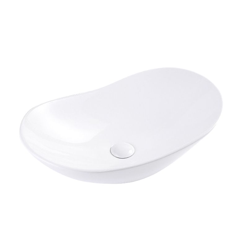 Modern Bathroom Sink Oval Bathroom Sink Overflow with Basin and Faucet