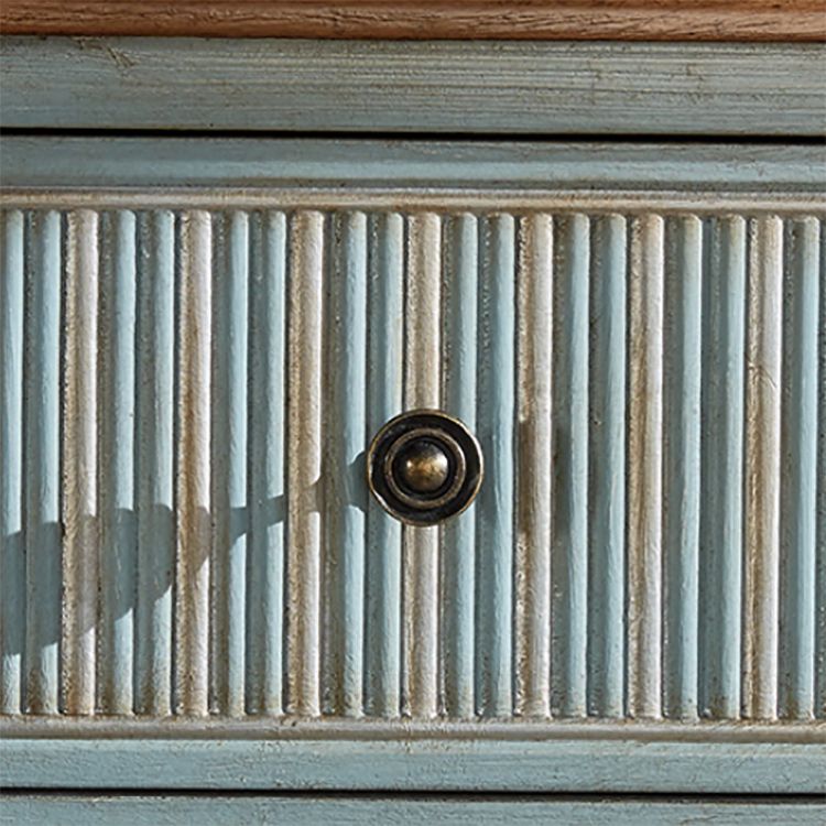 Traditional Wood Media Chest Horizontal Lingerie Chest with Drawers