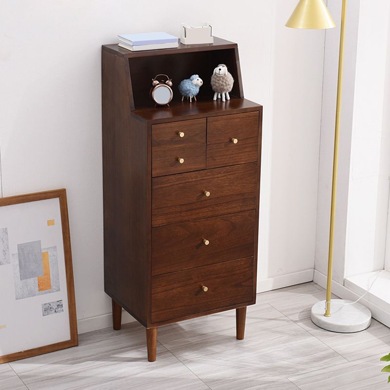 Solid Wood Accent Chest with Straight Legs 15.74" Wide Chest with 6 Drawers
