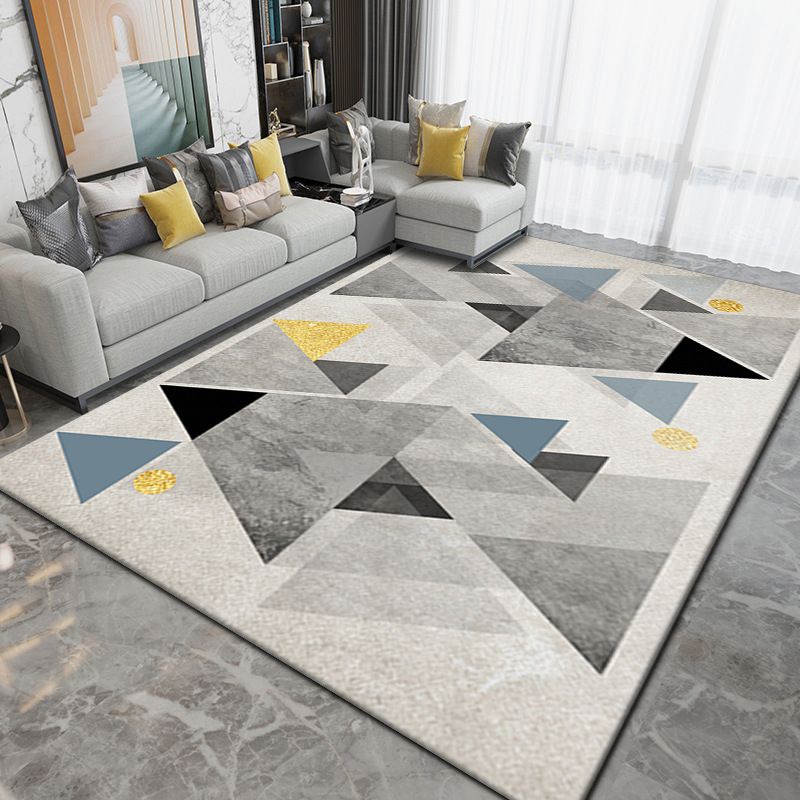 Modern Blue Carpet Polyester Color Piece Area Carpet Washable Carpet for Home Decor
