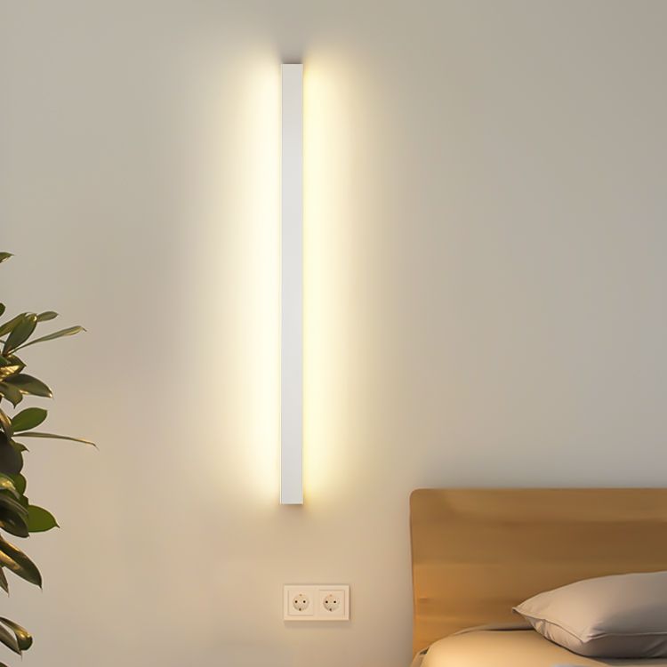 Linear Shape Metal Wall Lighting Idea Modern Style 1 Light Wall Mount Lighting