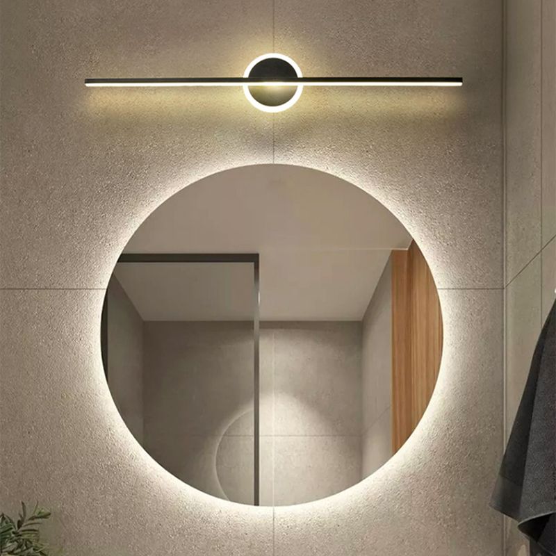 Light Luxury Metal Vanity Light Geometry LED Vanity Lamp with Acrylic Shade for Bedroom