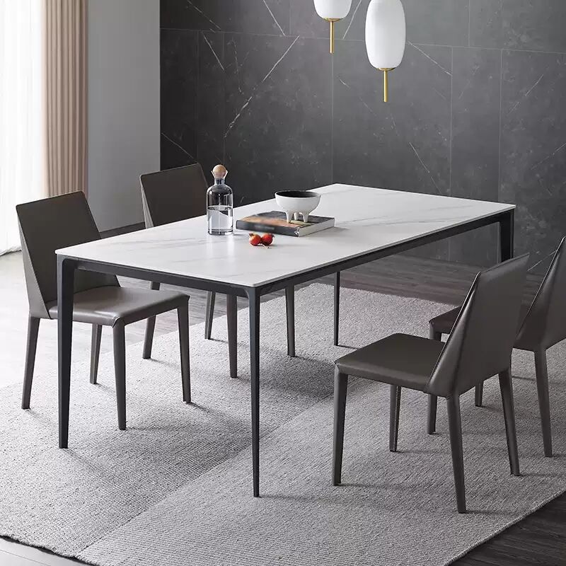 Contemporary 1/4/5 Pieces Dining Set Metal Dining Table Set for Home Use